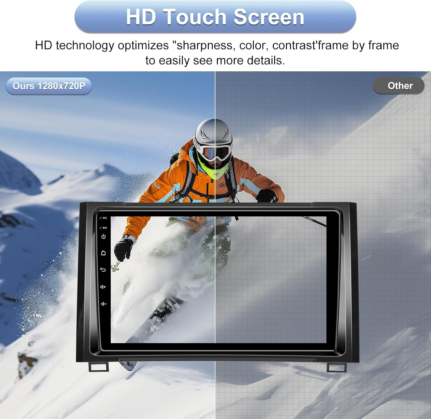 Android 13 Radio for Toyota Tundra 2014-2018- Wireless Carplay and Android Auto GPS Navigation - 4GB+64GB - 4Gb Ram 32Gb Rom（For Toyota Tundra 2014-2018） image number 3