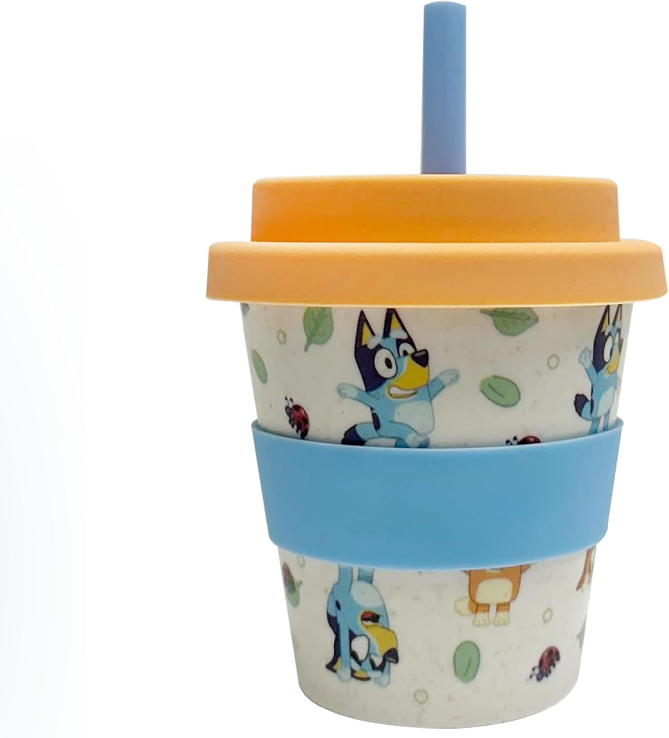 Zak! Lion King and Blue Licensed Bamboo Babyccino Cup - 2 Pack. Reusable Bamboo Based Cup Includes Lid and Silicon Straw, 120Ml Capacity (4Oz) image number 3