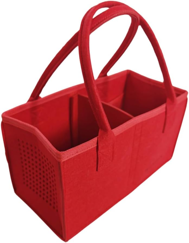 Case for Toniebox Music Box Carry Bag Felt with Inner Pocket Red Color with Partition and Elastic Straps 2025 image number 6