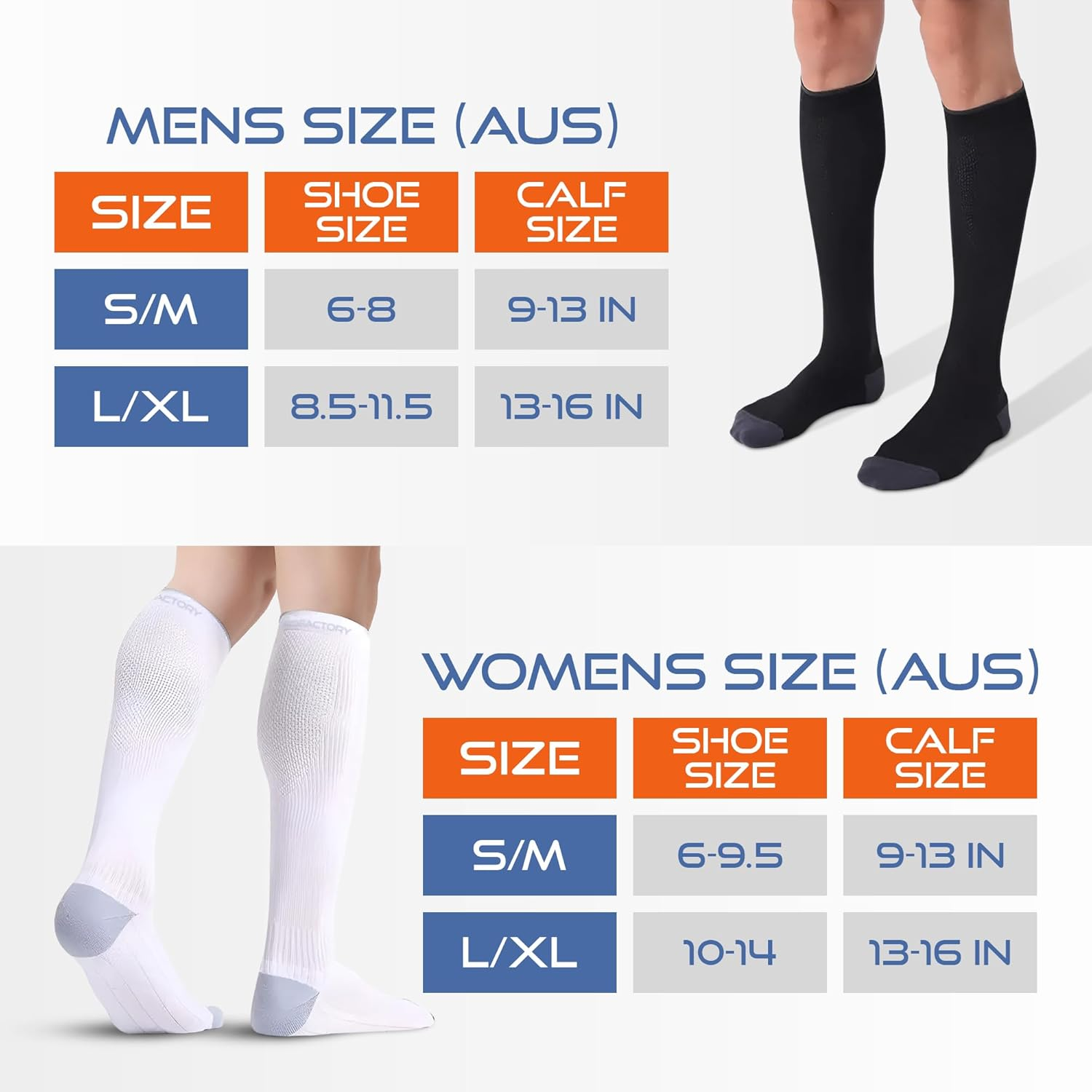 Physio Factory Sports Compression Socks 20-30 Mmhg for Men and Women. image number 2
