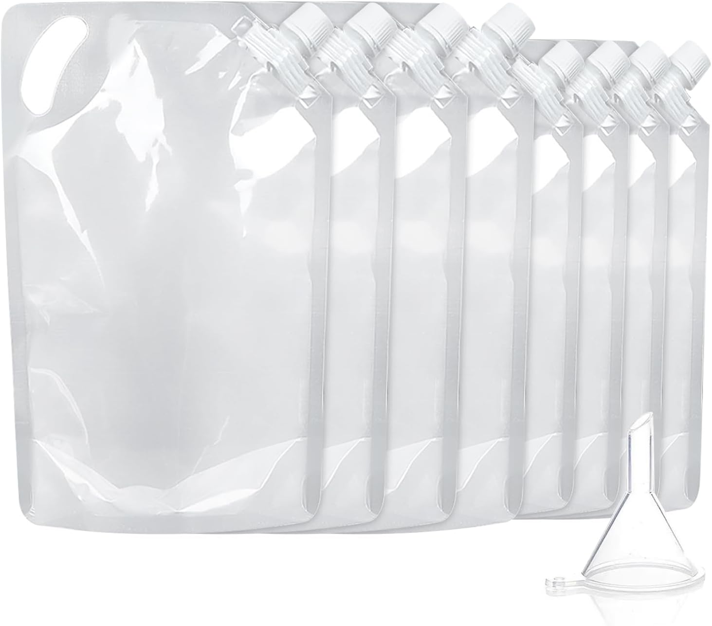 8 PCS Reusable Sorting Pouches for Adults, Plastic Flasks for Liquor Disguise with Funnel, Hidden Drink Pouches for Alcohol image number 1