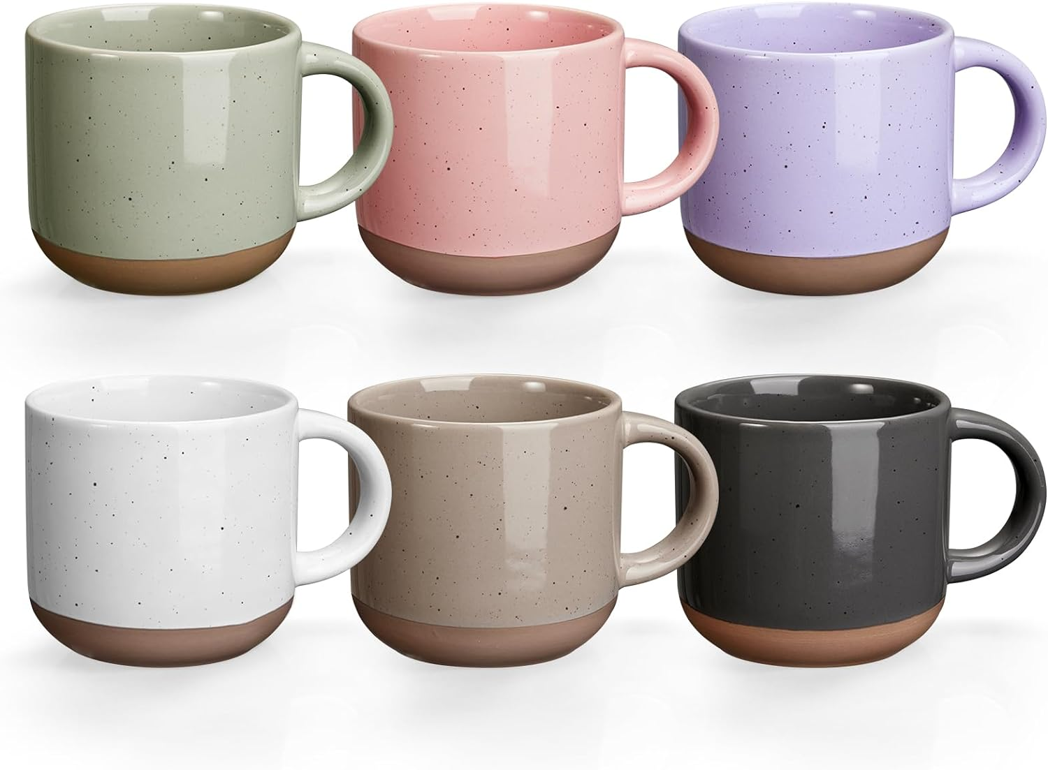 Morandi Color Ceramic Mini Espresso Cups Set of 6, 5 Oz Expresso Mugs with Handle, Porcelain Coffee Mugs Demitasse Cups, Modern Style Cups, Microwave Dishwasher Safe Suit for Espresso Machine image number 5