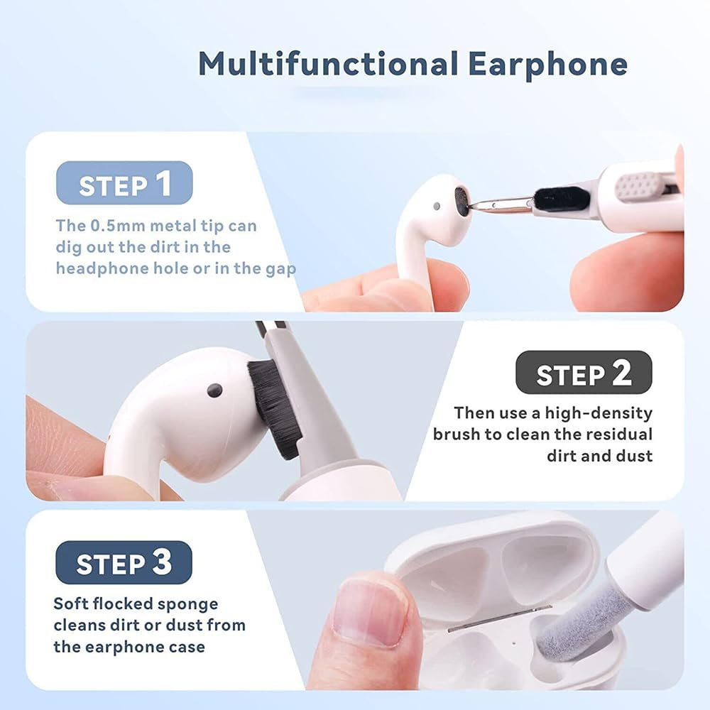 3X Cleaning Kit Pen Brush Bluetooth Earphones Earbuds Cleaner Forairpods Phone image number 2