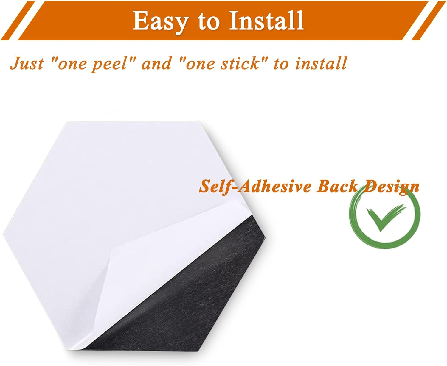 8Pcs Hexagon Felt Cork Board Tiles, Self Adhesive DIY Bulletin Board Pin Board for Office School Home Wall Decor Stickers Memos Photos Display (Camel & Grey) - A- Gradual Grey image number 4