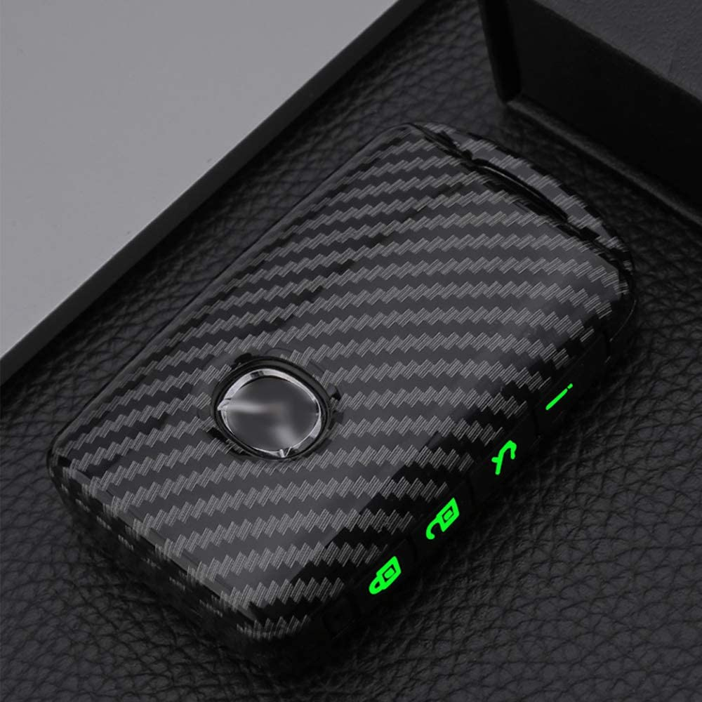 Ontto for Mazda 3 Alexa Car Key Cover Keyring for Mazda 3 CX-30 CX-5 CX-9 Mazda 3 Sedan 2019 2020 Key Fob 3 Buttons Accessories Remote Key Shell Keychain Key Holder Smart Key Protector-Carbon Red A