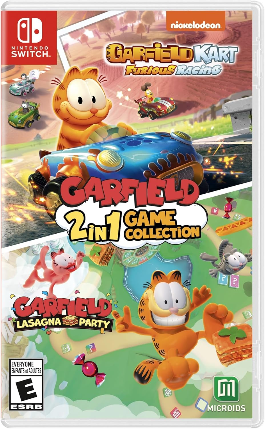 Garfield 2-In-1 Game Collection: Garfield Kart Furious Racing and Garfield Lasagna Party for Nintendo Switch