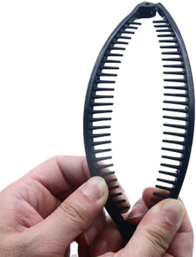 Black and Brown Hair Claws Vintage Combs Tool for Thick Curly Hair Long Hair Clips Banana Hair Comb Fish Handle Slide Hair Clips Claws Set for Women Accessories image number 1