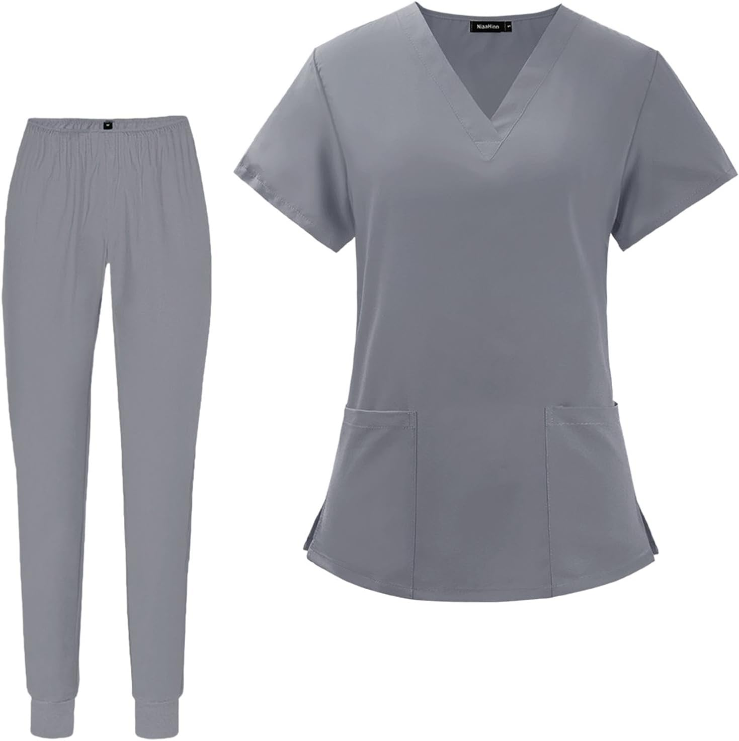 Nurse Work Uniforms Workwear Women'S Scrub Set Machine Wash Soft Fabric Durable V Neck Scrub Top and Pants for Beauty Center