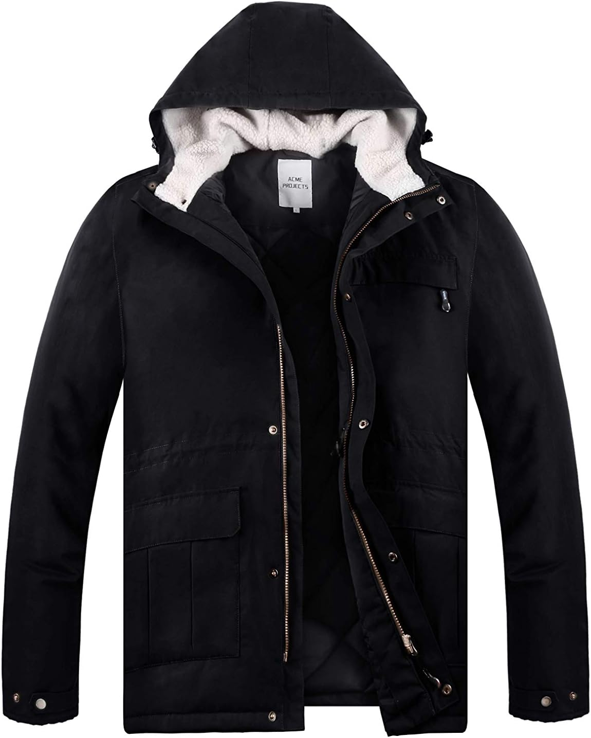 Acmelogy Men'S Waterproof Parka 3M Thinsulate Winter Warm Snow Coat Windproof Rain Jacket 8000Mm/3000Gm