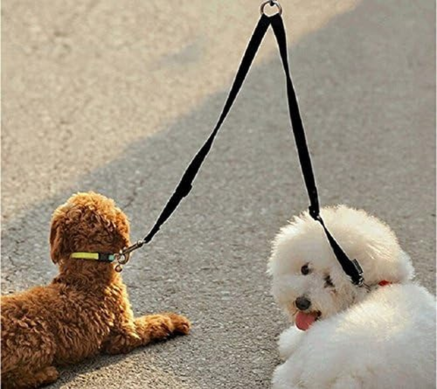 No Tangle Dog Leash Coupler, Dual Double Dog Adjustable Splitter Lead Durable Walker Trainer Leash for Two Dogs image number 6