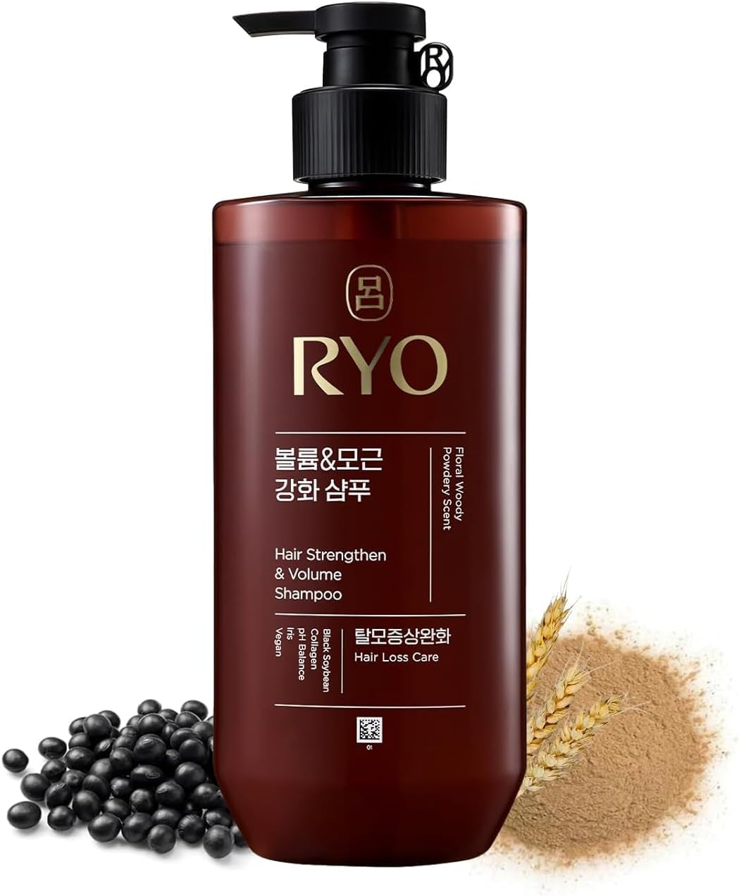 Hair Strengthen & Volume Shampoo 480Ml with Korean Ginseng & Caffeine - Volumizing and Revitalizing for Fine Hair, anti Loss Care, Strengthening Hair Roots. Korean Beauty Hair Loss Care for Ryo. image number 3