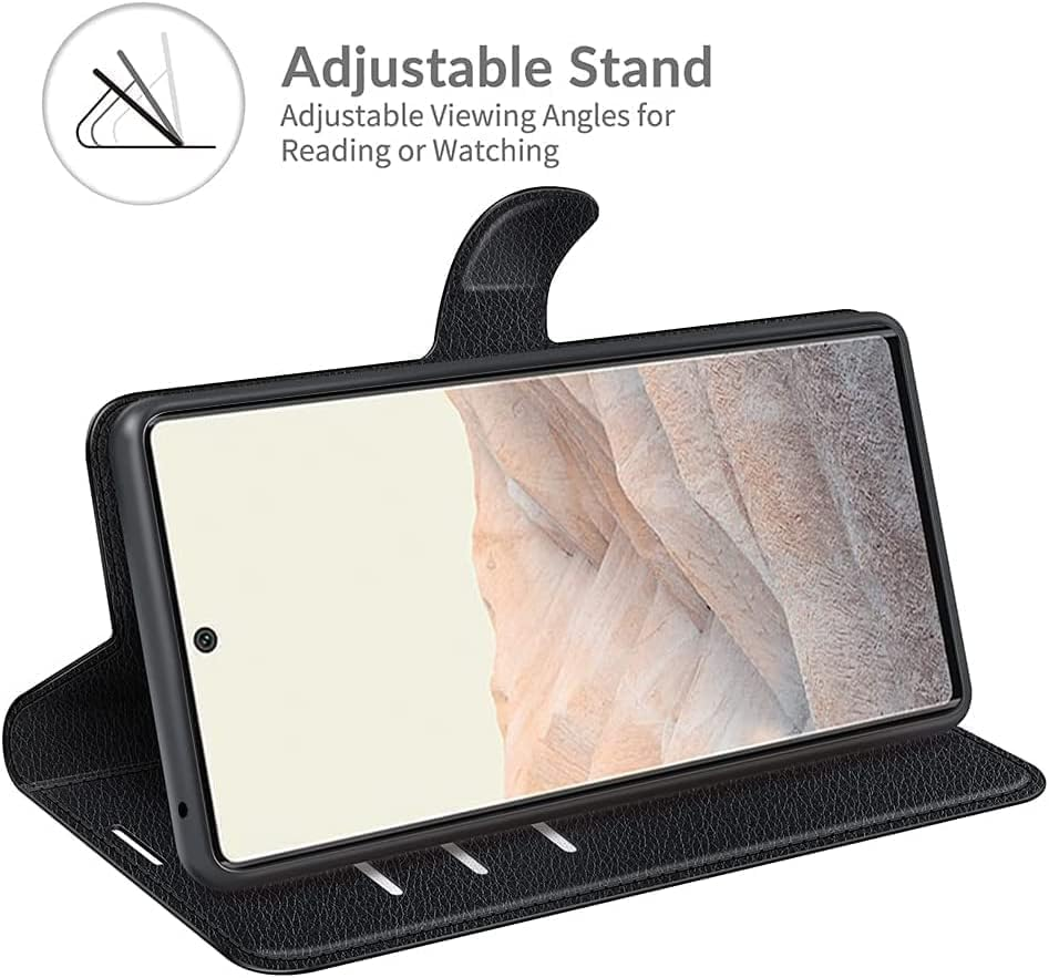 T Tersely Wallet Case Cover for Samsung Galaxy S24 FE 5G (2024), Premium Protective PU Leather Flip Magnetic Case with Card Slots Stand Feature - Black image number 4