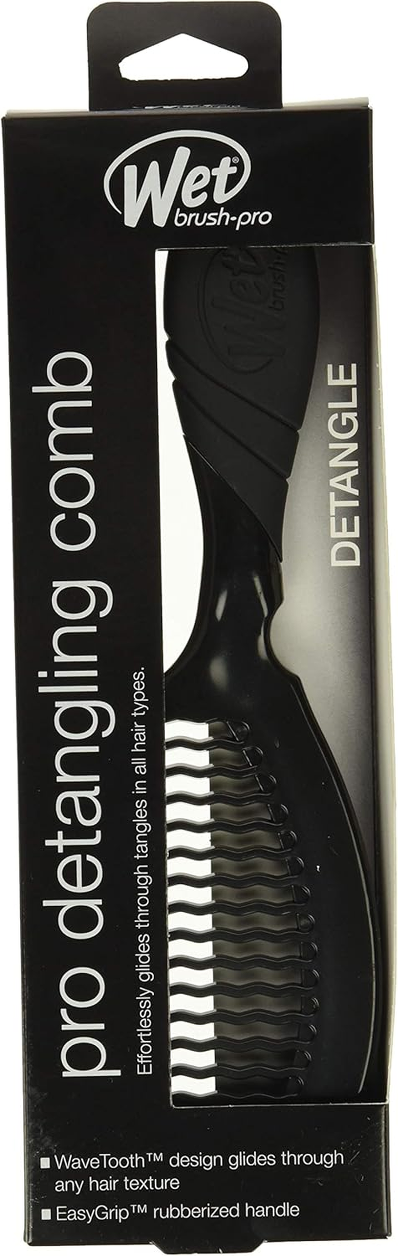 Wetbrush Pro Basin Detangler Hair Comb, Black