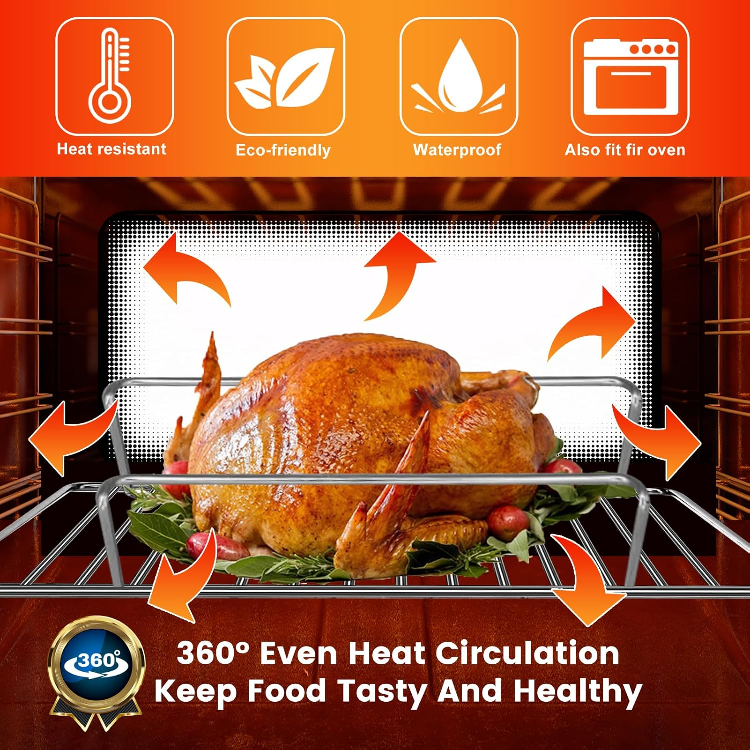 GWYXC Air Fryer Replacement Parts for Ninja SL401 Doublestack XL 2 Basket Air Fryer, 8.5''&times;7.2''&times;1.8'' Stainless Steel Air Fryer Wire Rack Accessories Roasting Steamer Grill Racks, Dishwasher Safe image number 3