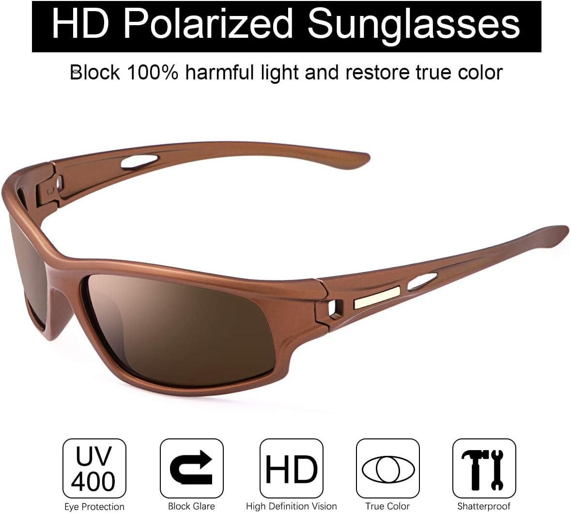 MIRYEA Polarized Sports Sunglasses for Men Women Cycling Running Driving Glasses image number 1