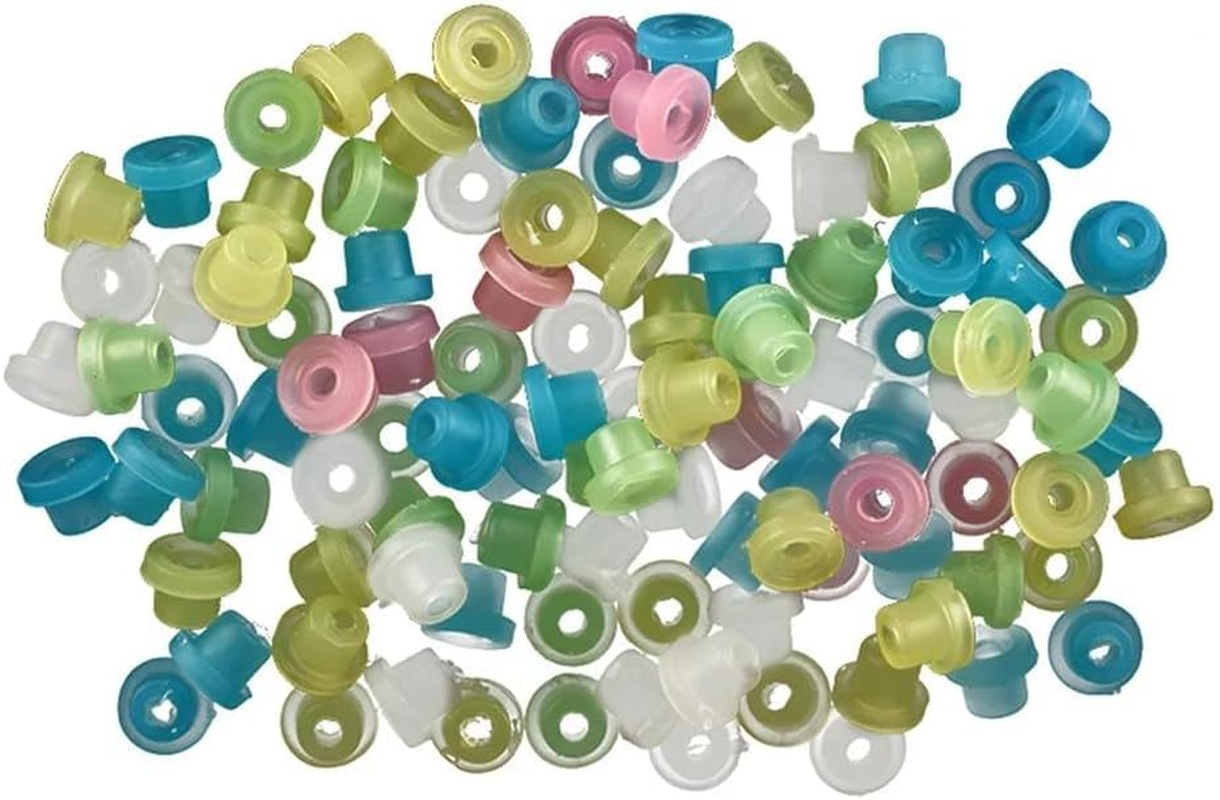 100 Pcs Colour Tattoo Machine Needle Grommet, Soft Tattoo Rubber Nipple Tattoo Supplies Tattoo Machine Parts Piercing Supplies image number 5