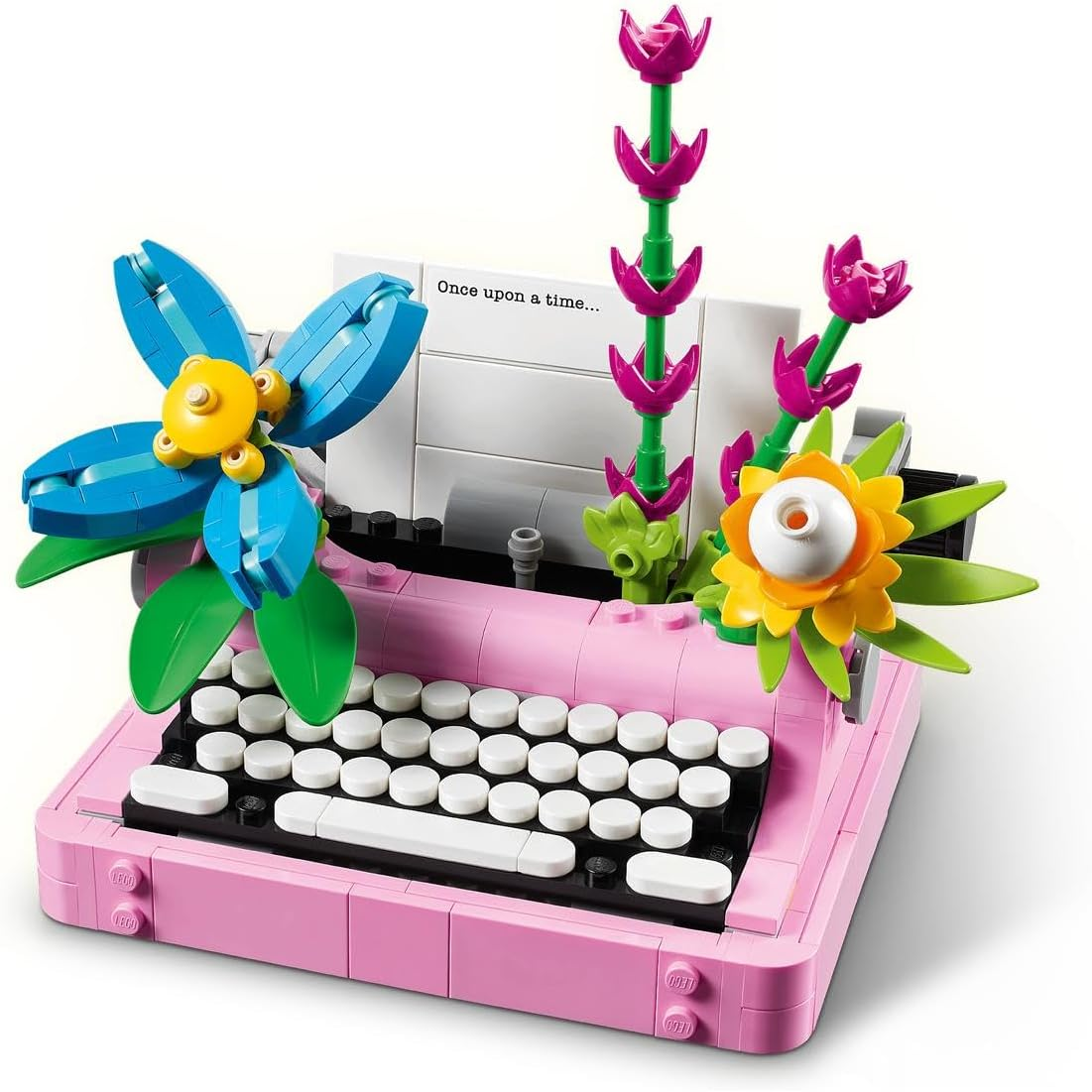 LEGO Creator 3In1 Typewriter with Flowers Building & Construction Toy for Girls 8-10, Creative Kid Toy Rebuilds into a Keyboard Guitar or Flower Pot with Pen & Notebook, Art & Craft Kit 31169 image number 5