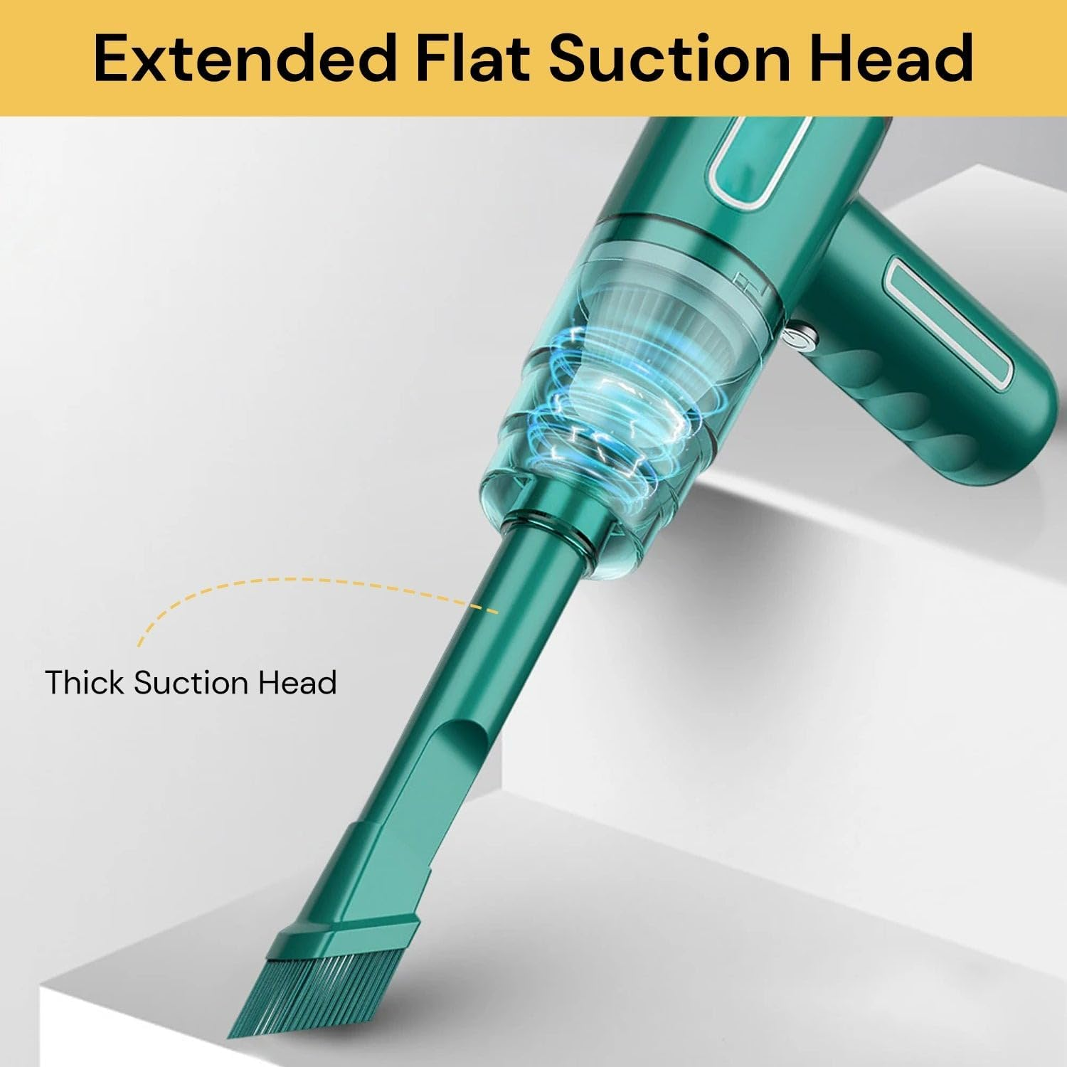 EZONEDEAL Portable Car Vacuum Cordless, Powerful Suction Dust Collector Wet Dry Dual Use Car Vacuum Cleaner for Car, Office & Home Cleaning, Handheld Vacuum Cleaner with Accessories & Filter image number 3