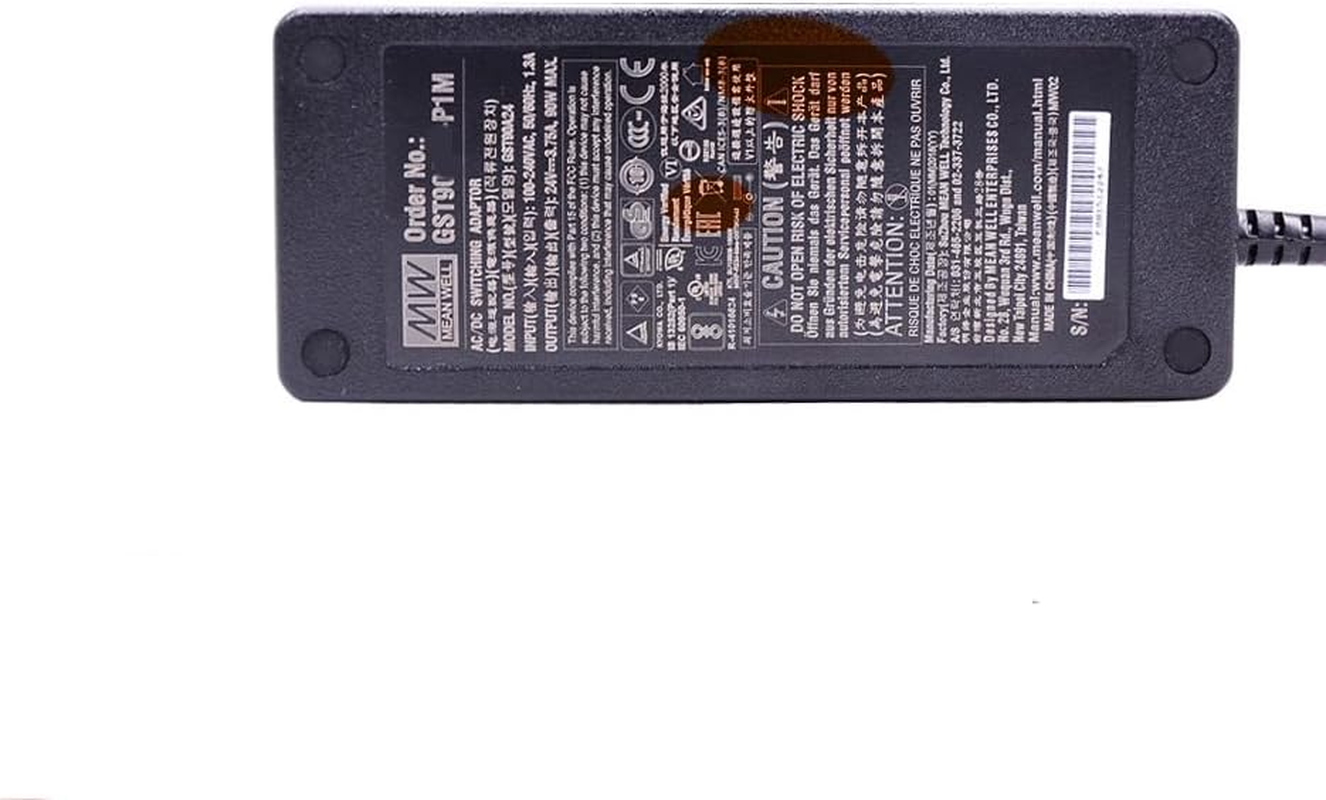 Mean Well GST Series 90W 24V 3.75A Power Supply Adapter, GST90A24-P1M Compatible Voltage 220V&ndash;240V