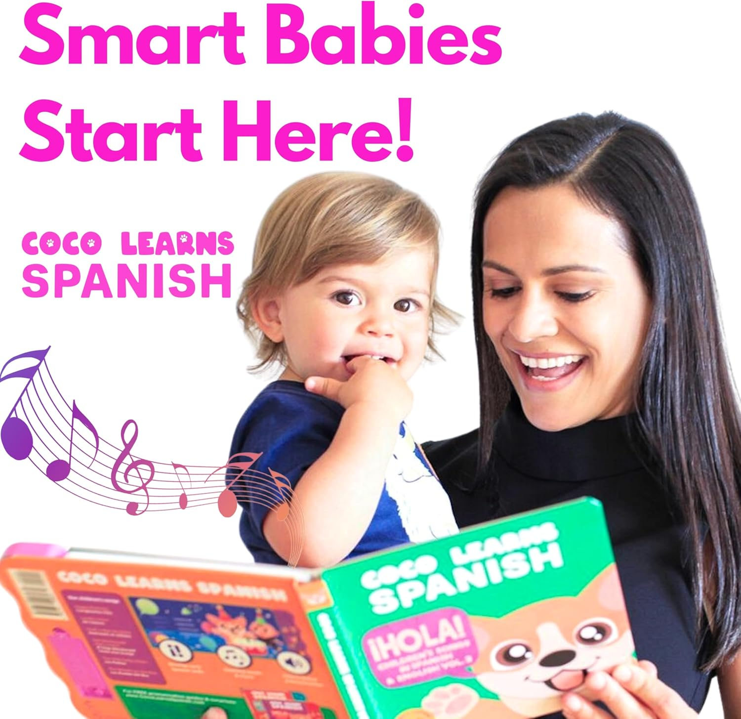 Coco Learns Spanish Vol. 1 | Musical Spanish Book & Bilingual Toy for Toddlers & Babies; Libros En Espa&ntilde;ol Para Ni&ntilde;os; Spanish Baby Book & Children&rsquo;S Book; Learn Spanish for Kids, Ni&ntilde;as, Ni&ntilde;os, Bebes image number 4