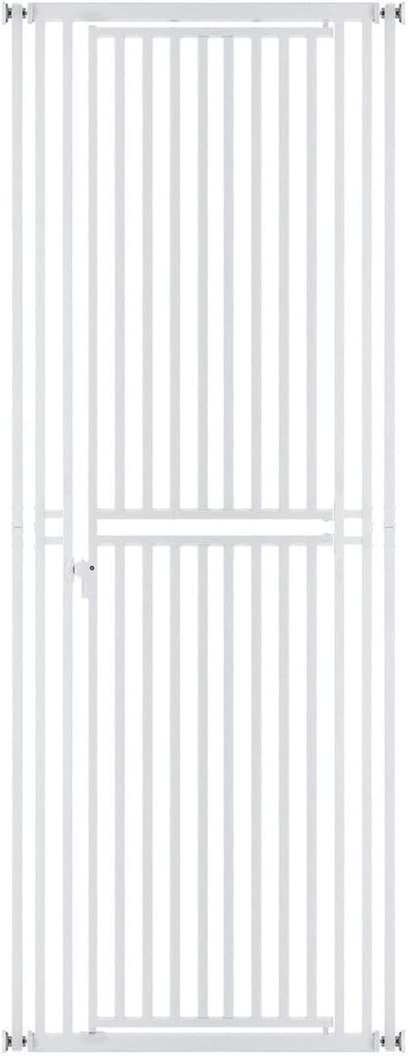 Pet Scene Safety Gate 200Cm Extra Tall Retractable Pet Dog Cat Fence Enclosure Barrier Safe Guard Indoor Security Fencing for Doorway Stairs Kitchen 70-85Cm Extension Adjustable