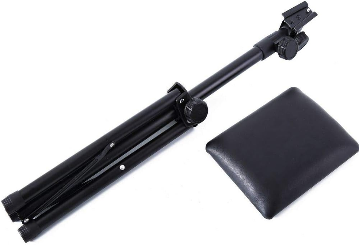 Tattoo Armrest,New Star Tattoo Foldable Sponge Pad Arm Leg Rest Stand Tripod with Adjustable Height for Tattoo Supplies PVC Leather Stands Studio Chair Stand image number 4