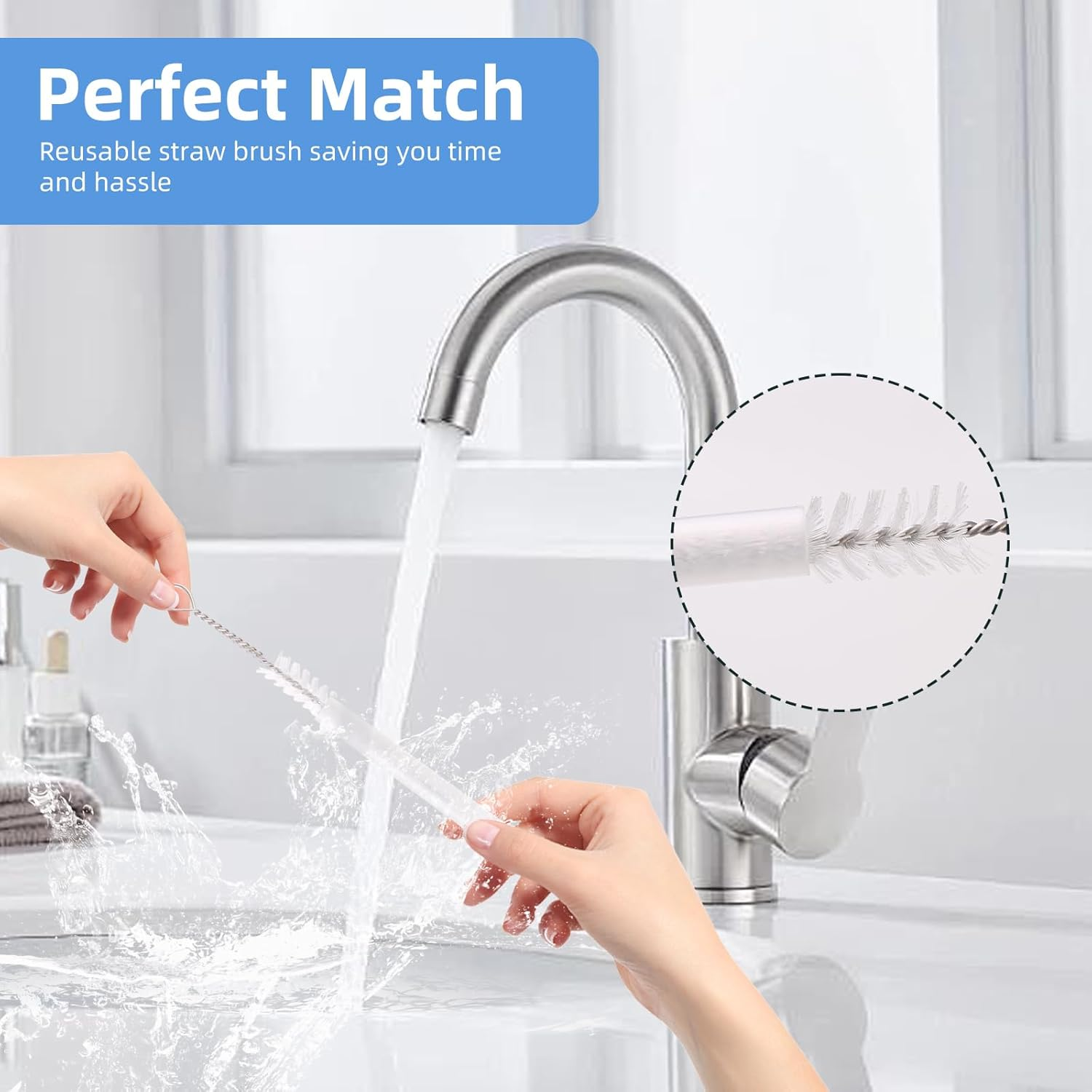 3 Pack Water Bottle Cleaner Kit for Owala 24Oz/32Oz/40Oz,Owala Brush and Straw Cleaner, Straw Cleaner Compatible with Owala Water Bottle, Owala Straw Cleaner Brush for Owala Water Bottle Straws