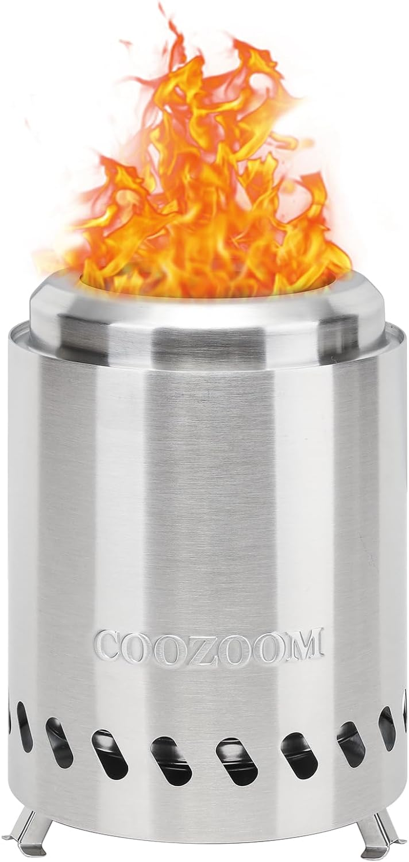 Portable Table Top Fire Pit with Stand, 8.6" Stainless Steel Mini Outdoor Low Smoke Burning Tabletop Firepit Fueled by Pellets or Wood, for outside Camping Black