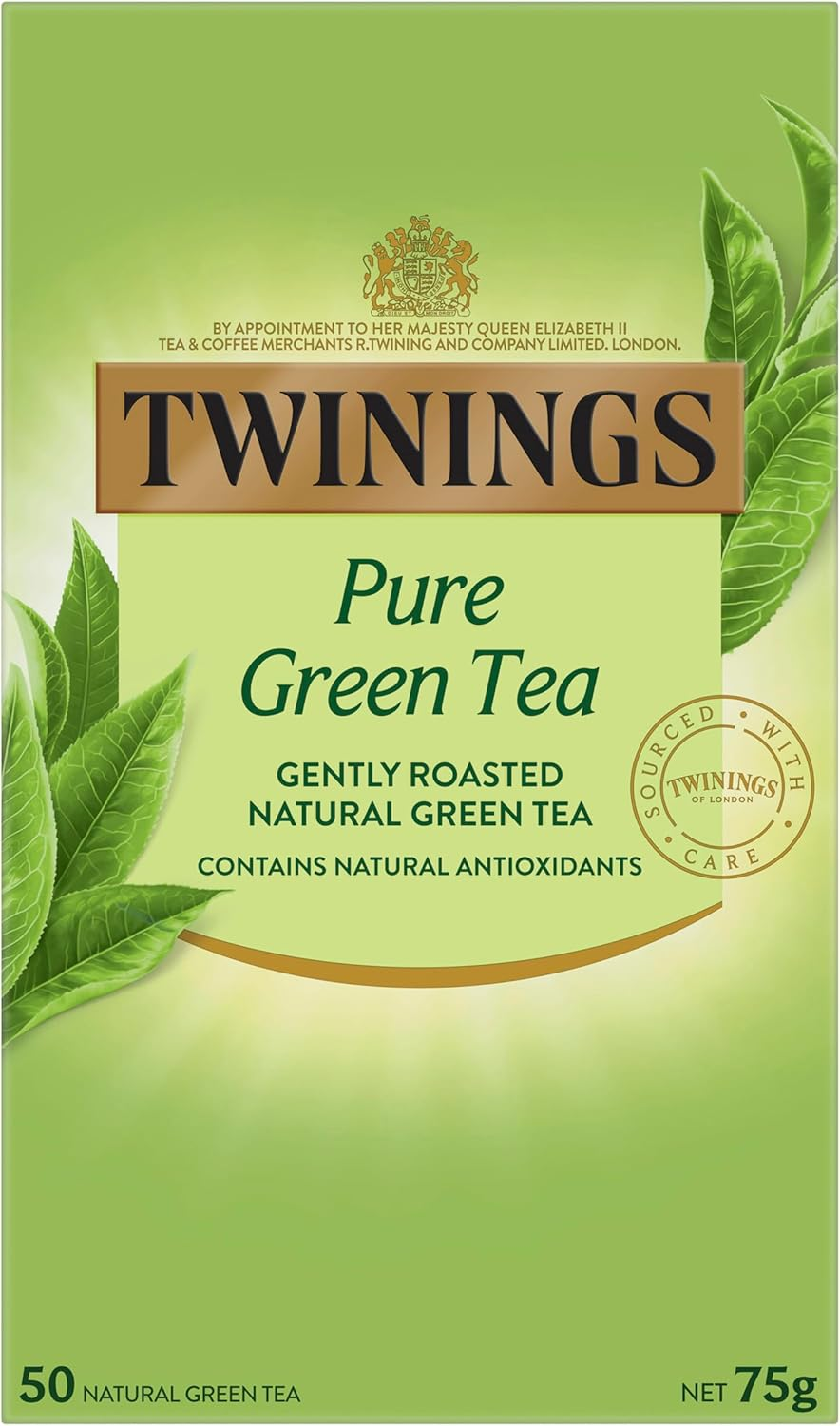 Twinings Pure Green Tea, 50 Tea Bags, Gently Roasted Natural Green Tea image number 1