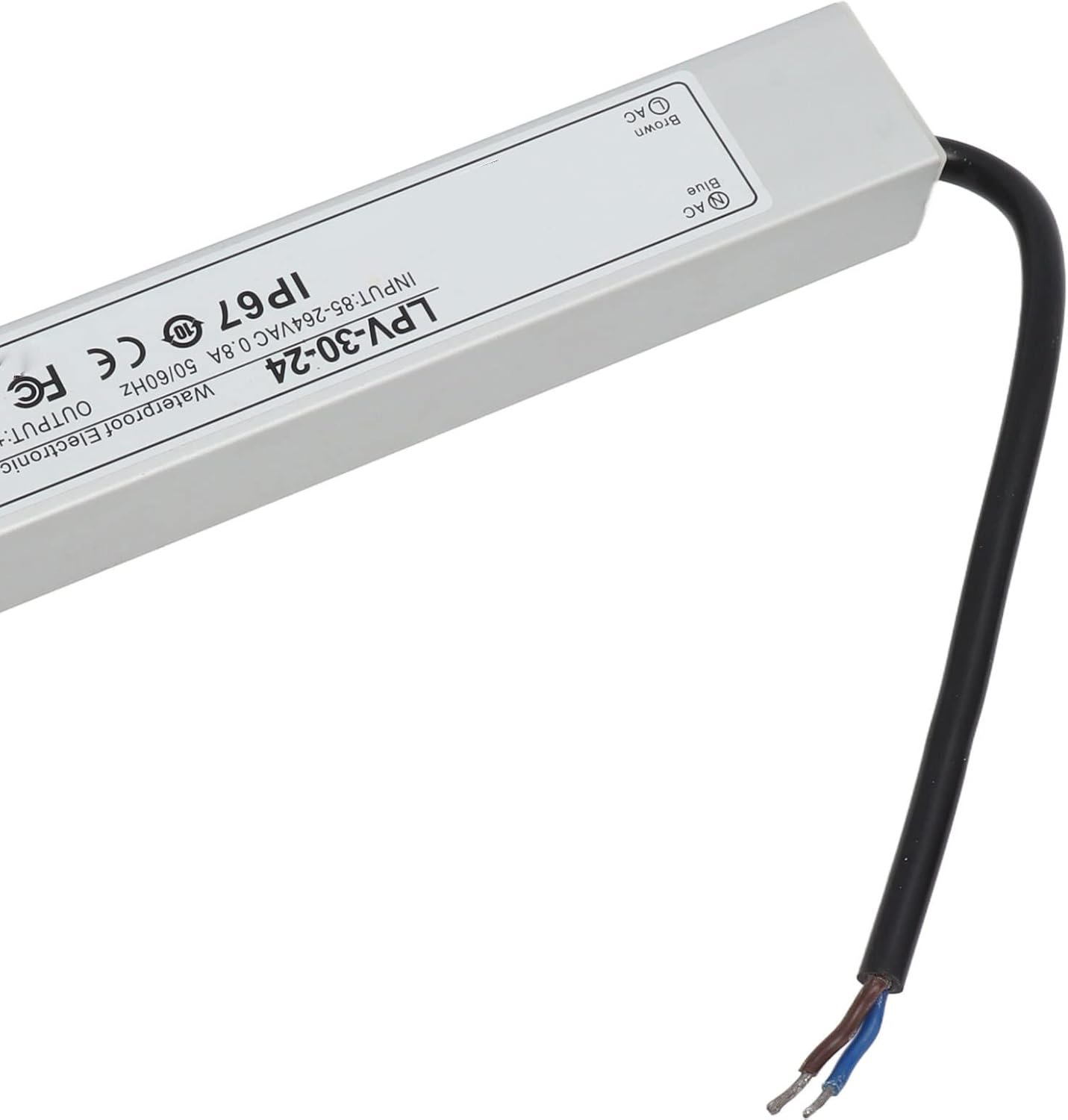 LED Driver, 24V Low Voltage Output Power Supply Transformer Adapter, IP67 Water Proof Low Voltage Transformer, for Lamp Security Camera 85‑264V (LPV-20W-24V 0.84A) (LPV-30W-24V 1.25A) image number 2