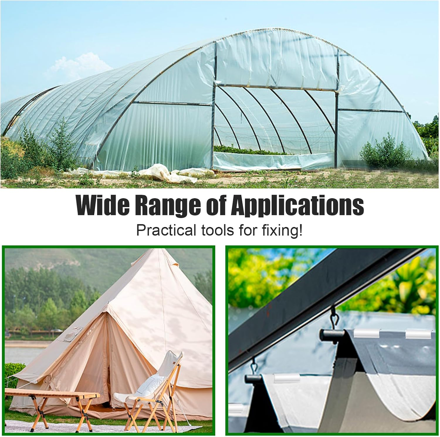 20Mm 32-Piece ABS Snap Clamp Set, Green, 2.4" Width (For 1/2" PVC Pipe) image number 2