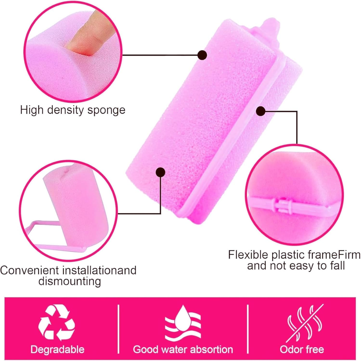 Perfect Your Styling - Pack of 25 Overnight Foam Curlers for Hair and Beard, No Heating Required, Excellent Quality and Reusable image number 4