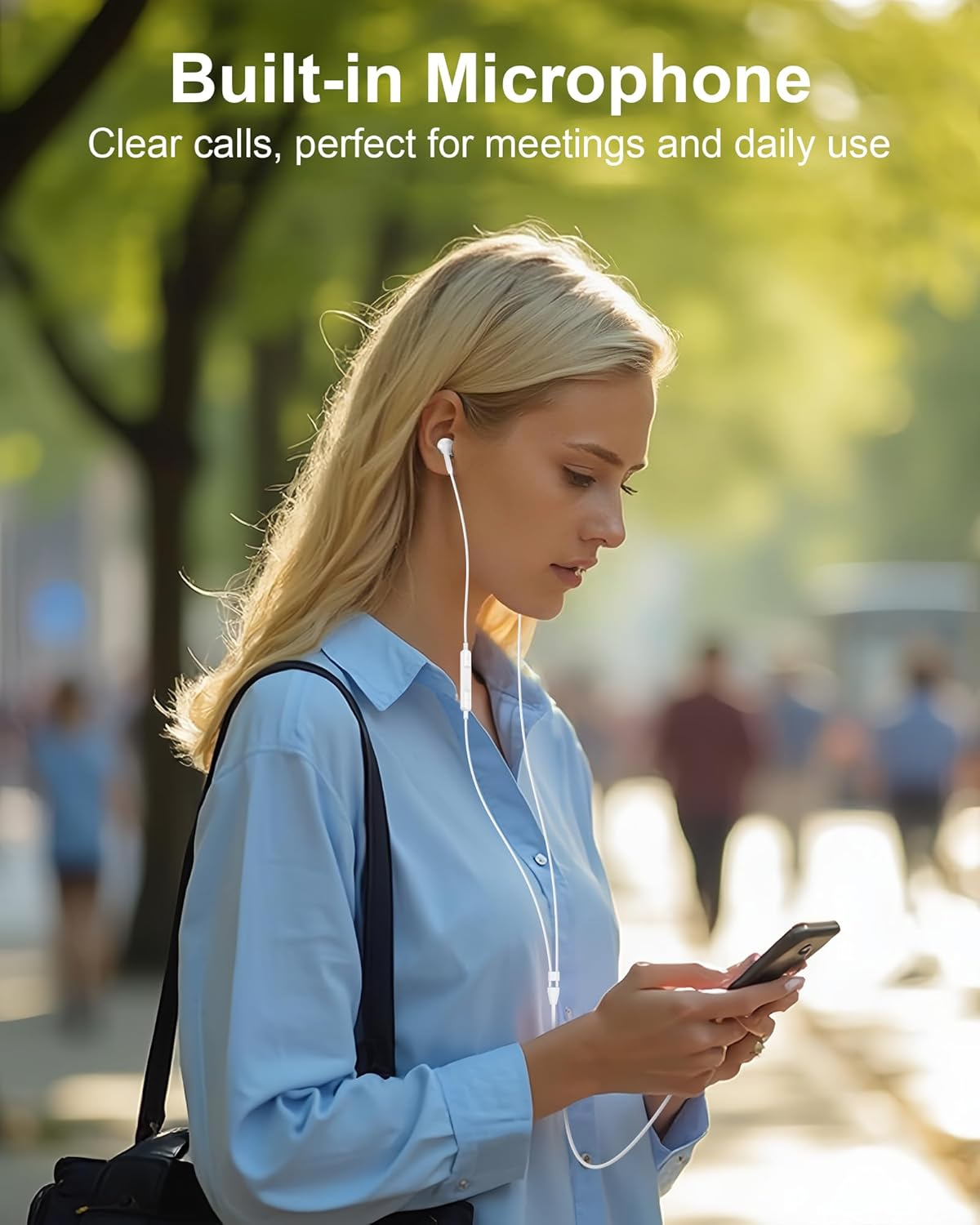 Iphone 16 USB C Wired Headphones with Microphone, Noise Cancelling Earbuds USBC for Iphone 16E 16 Pro Max 15 Plus, Samsung Galaxy A16 S25 Ultra Apple Wired Ear Buds In-Ear Type C Plug Earphone Mic image number 5