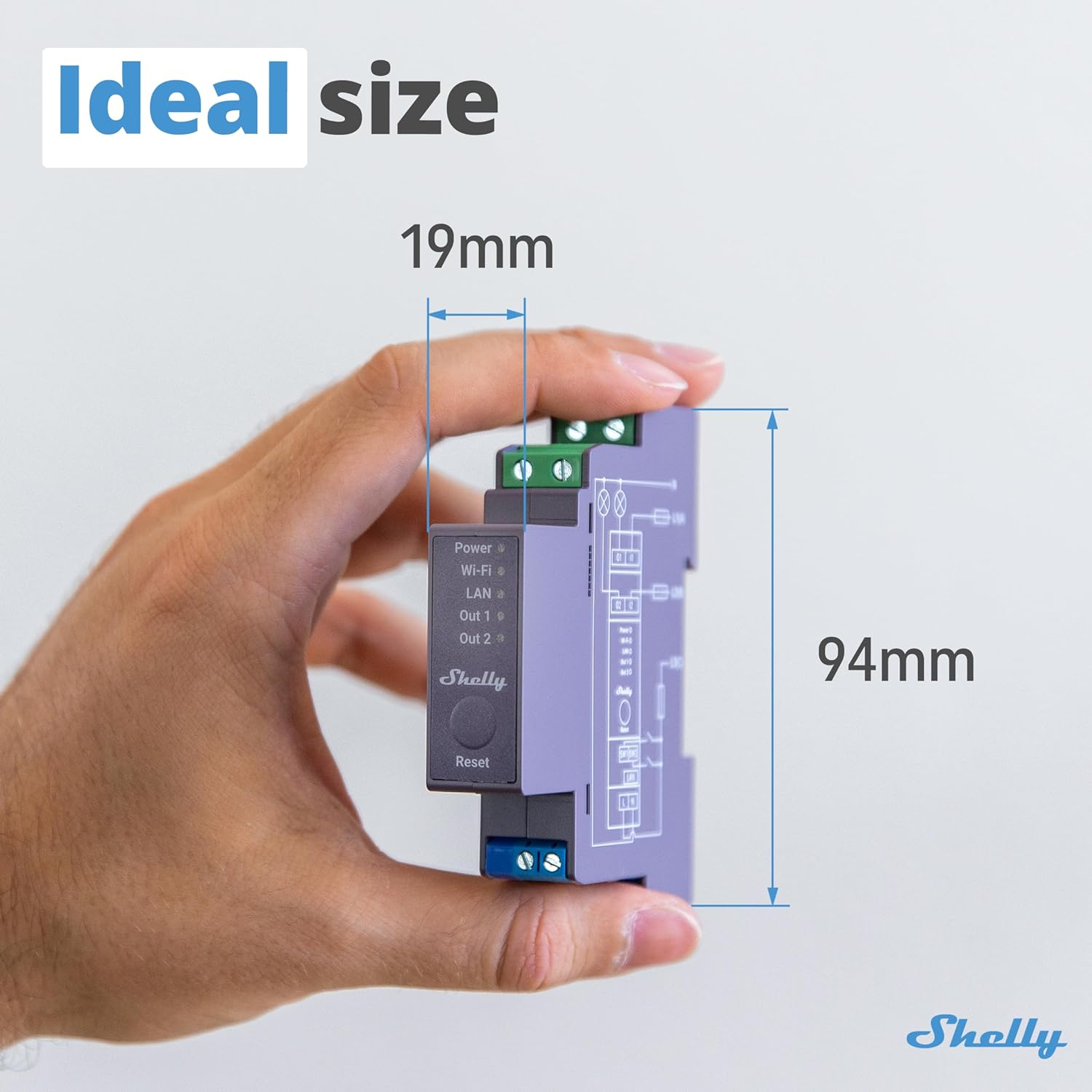 Shelly Pro 2 | Wi-Fi, LAN & Bluetooth 2 Channel Smart Relay | Home & Facility Automation | Compatible with Alexa & Google Home | Ios Android App | Lights Automation | Controller for Motorized Valve image number 3