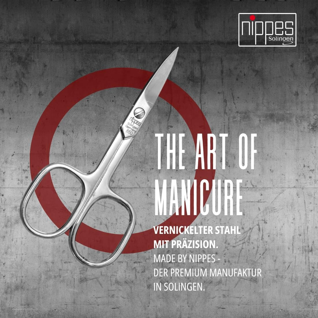 Nippes Solingen Solingen Professional Nail Scissors | Hardened Steel Scissors | 9 Cm | Manicure Tip and Claw | Complement to Any Pedicure and Manicure Set | Quality image number 5