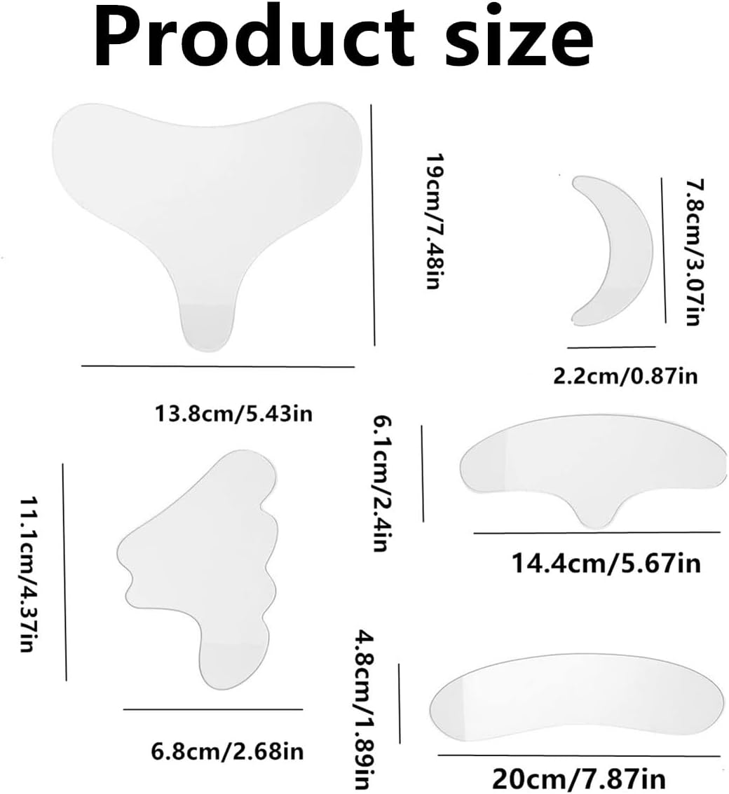 11 Pcs Wrinkle Patches Chest Wrinkles Pads, Reusable Reusable Silicone Patches for Face/Chest/Neck, anti Wrinkle Patches for Face Overnight Prevention,Patches to Reduce Fine Wrinkles image number 3