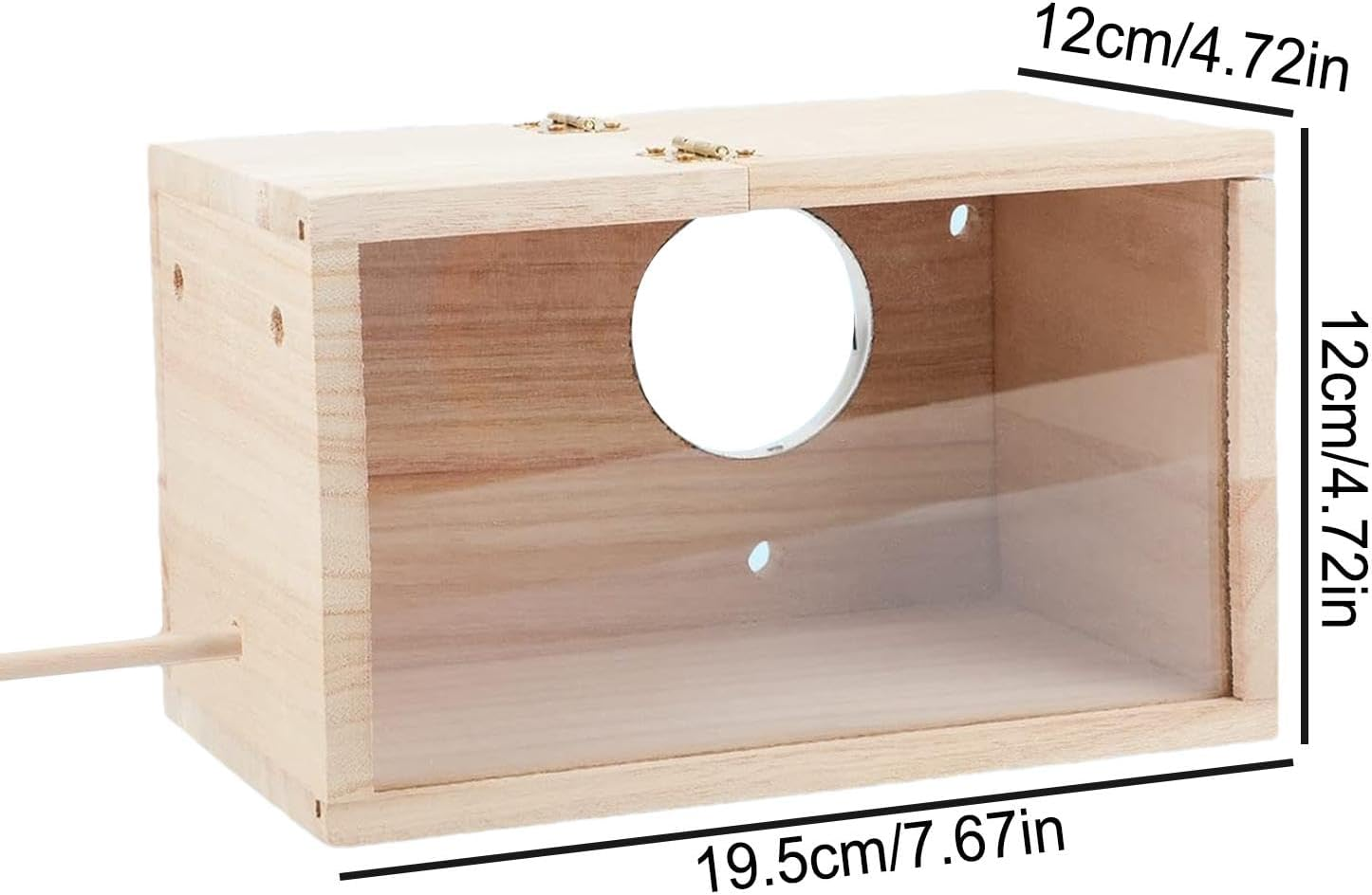 Bird Breeding Box - Transparent Bird House - Lovebirds, Canary, Budgerigar Cockatiel Breeding House, Conure Nesting Box with Clear Acrylic Window image number 4