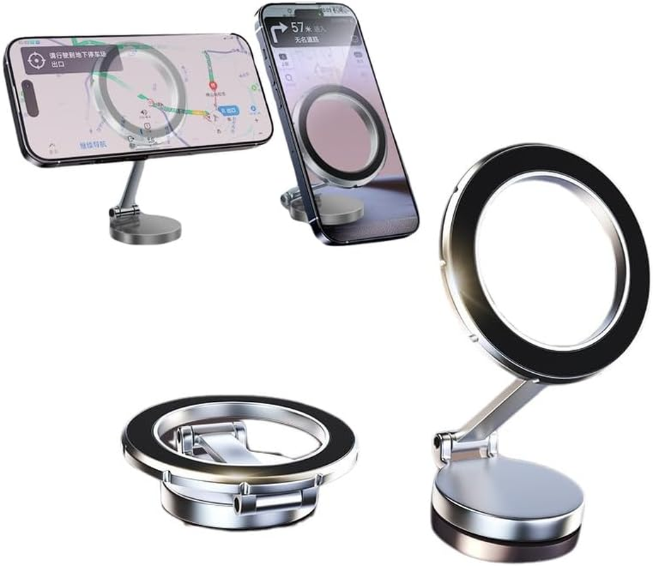 XUANFLY for Magsafe Car Mount, 360&deg; Rotation Phone Holder for Car, Universal Dash Car Mount, All-Metal Magnetic Phone Mount for Car Fit for Iphone 15 14 13 12 Pro Max plus Mini Magsafe Cases (Black)