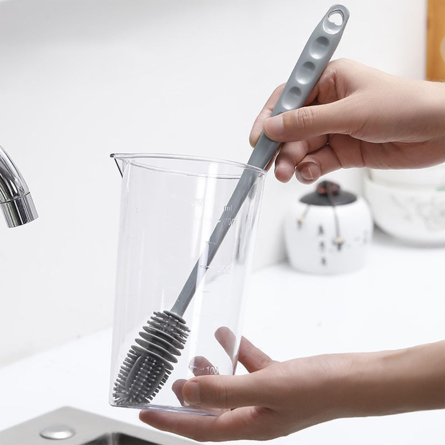 2 Pieces Silicone Cleaning Brushes, Bottle Cleaning Brushes, Multifunctional Cleaning Tools, Kitchen Tools image number 4