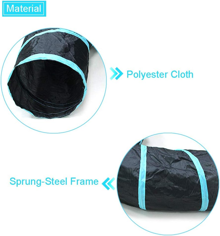 Bemodst S-Type Cat Tunnel, 2 Way/3 Way/4 Way/5 Way Collapsible S-Shape Small Animal Tubes Kitty Tunnels Interactive Maze House Toy with Storage Bag for Kitten Puppy Rabbit Guinea Pig (4-Way) image number 4