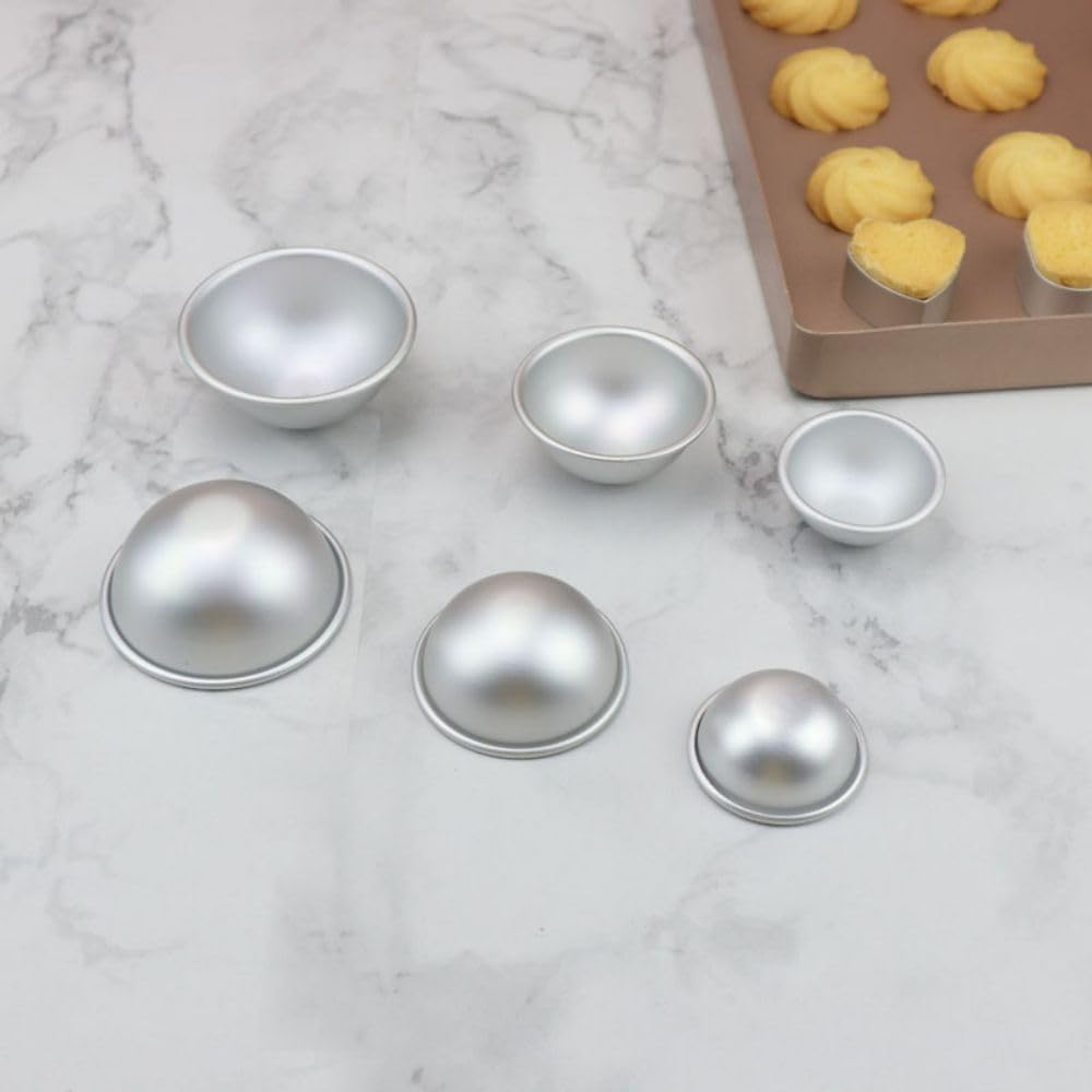 Bath Bomb Mold Set,30 PCS Bath Bomb Mold Aluminum Alloy Soap Mold, Hemisphere Cake Pan,Aluminum Metal Bath Bombs Press for DIY Making Supplies image number 4