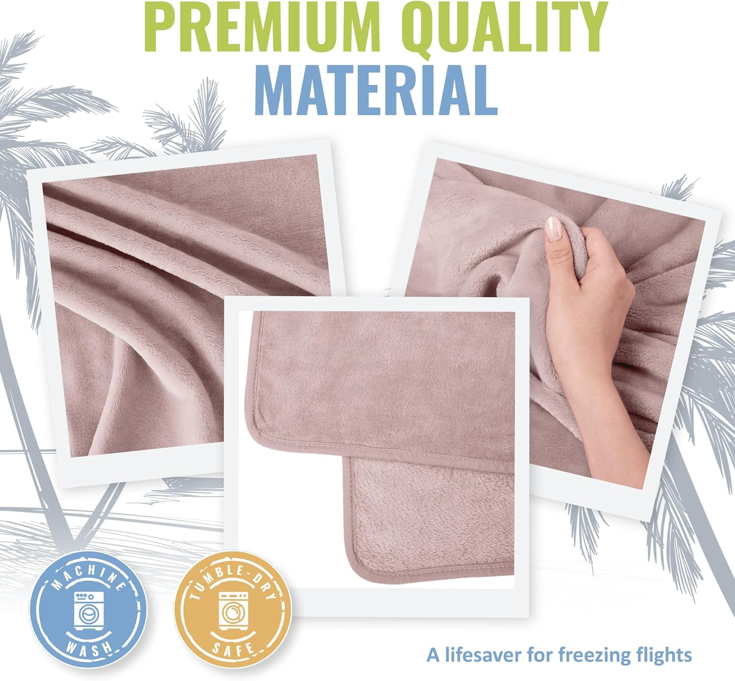 BOACAY Soft & Warm Travel Blanket for Airplane & Car - Long Flight Essential for Women, Men, Kids - Compact Pillow with Luggage Sleeve & Backpack Clip image number 2