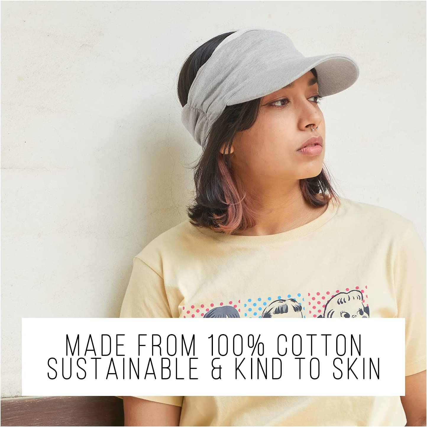 CHARM Sports Sun Visor Hat - Mens Running Visor Womens Ponytail Tennis Cap SPF