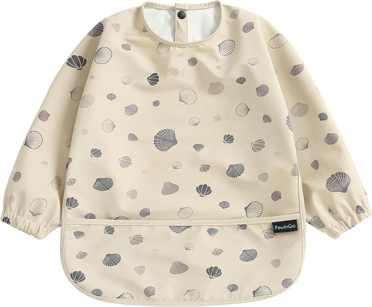 Hiumotan Feeding Bib & Baby Bib with Long Sleeves & BLW, Soft and Skin-Friendly Material, Coverall Bibs for Baby Feeding, Waterproof and Easy to Clean & Machine Washable, for Infant Toddlers