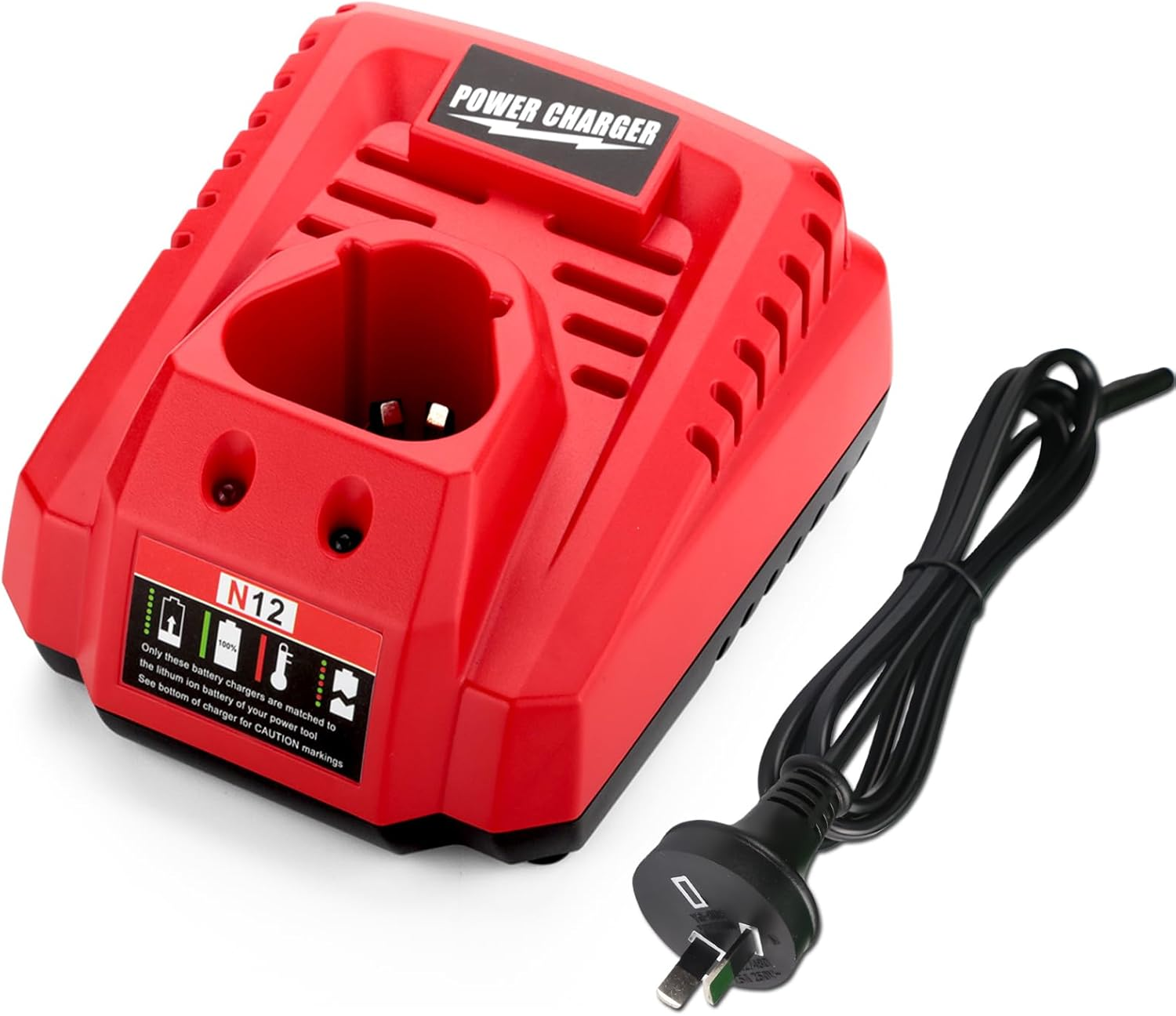 Abatinvo M12 Battery Charger 48-59-2401, Compatible with Mil M-12 Lithium-Ion Battery 12V Battery 48-11-2402 48-11-2411 48-11-2412 48-11-2420 48-11-2460 image number 1