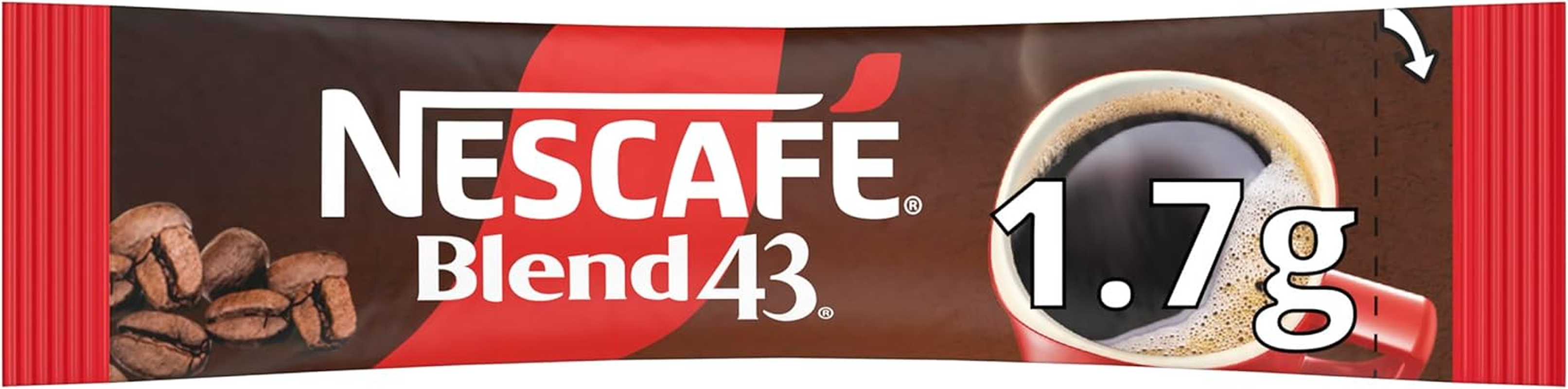NESCAF&Eacute; Blend 43 Australian Made Instant Coffee Stick Packs, 100% Natural, Single Serve (1000 X 1.7G), 1.7Kg image number 2