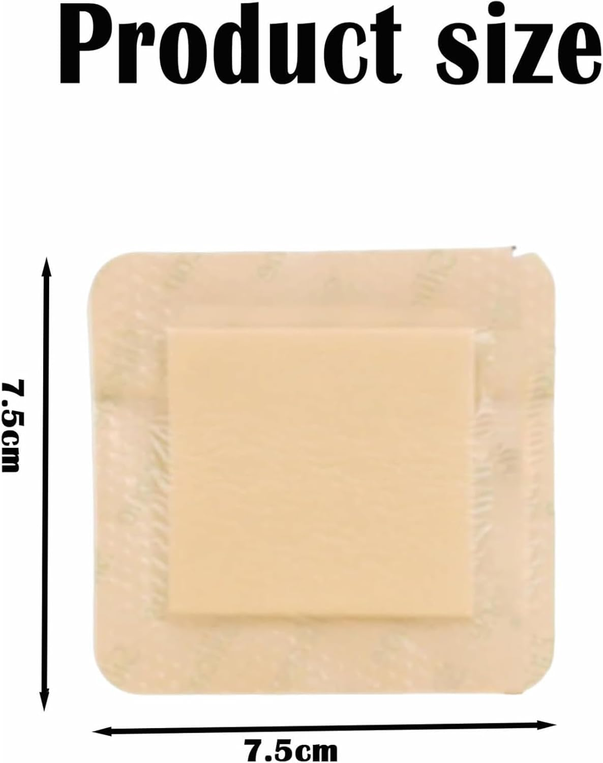 4 PCS Wound Dressing, Silicone Dressing, Silicone Dressings for Wounds, 7.5&times;7.5Cm Gel Foam Dressing, for Minor Cuts and Post-Surgical Care, Wound Closure Strips image number 1