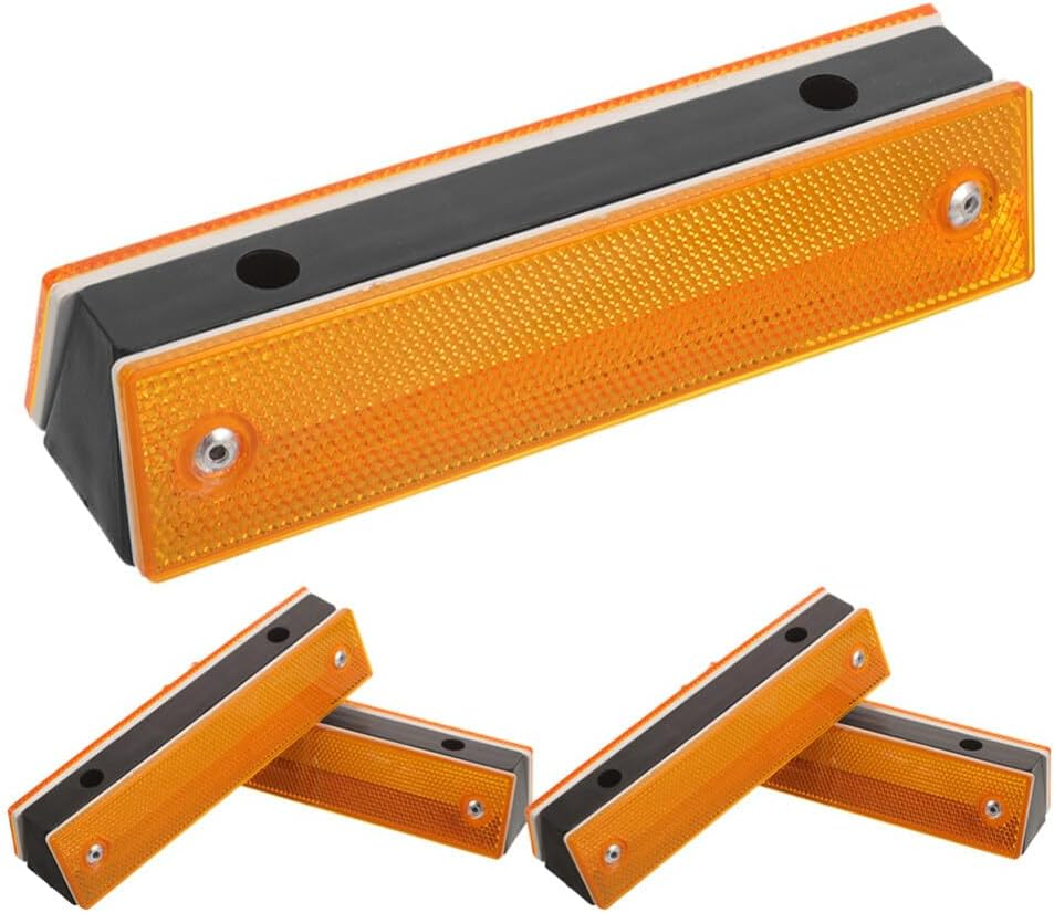 Gatuida 5Pcs Rectangular Reflective Delineators Driveway Reflectors Road Pavement Markers Reflective Road Signs image number 1