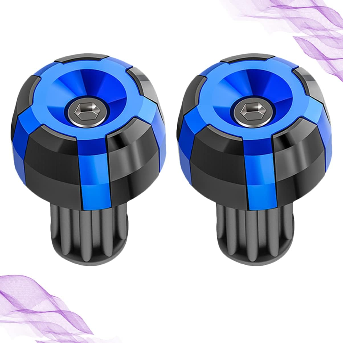 BUGUUYO 2Pcs Motorbike Handlebar Ends Off-Road Scooter Handle Plugs Grip for Bike Motorcycle Accessories Random Color image number 2