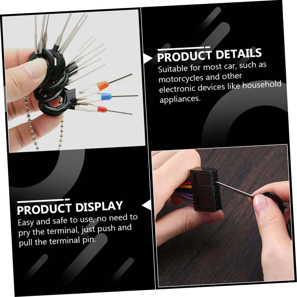 OSOLADY 82Pcs Automotive Terminal Removal Tools Car Wire Connector Pin Extractor Ejector Puller for Electrical Repair image number 2